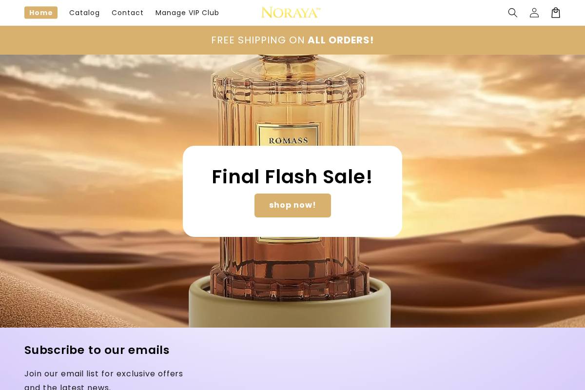 shopnoraya.com homepage screenshot