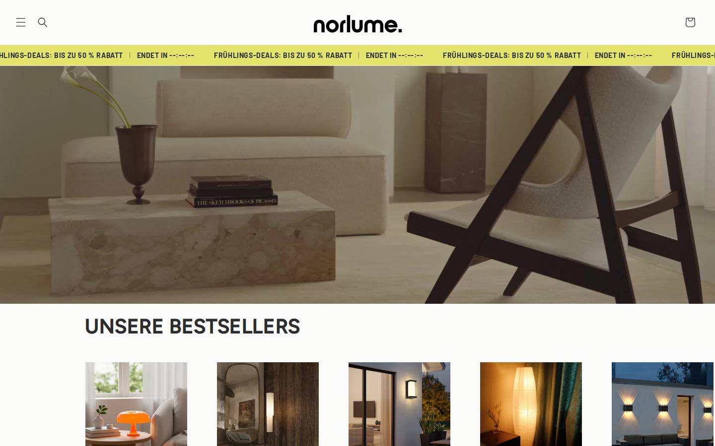 shopnorlume.com homepage screenshot