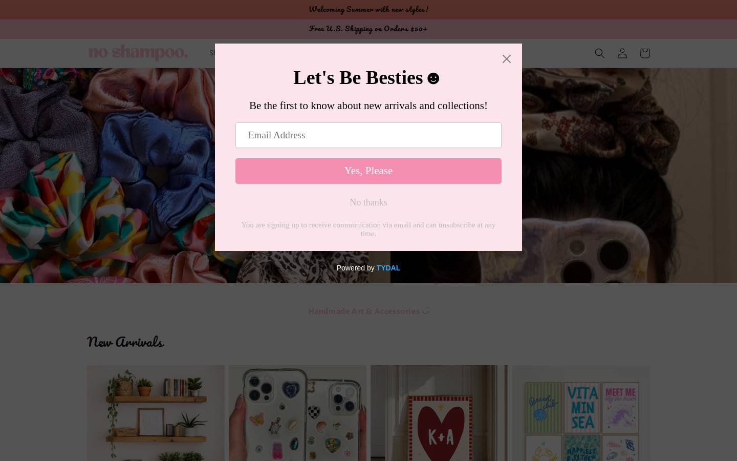 shopnoshampoo.com homepage screenshot