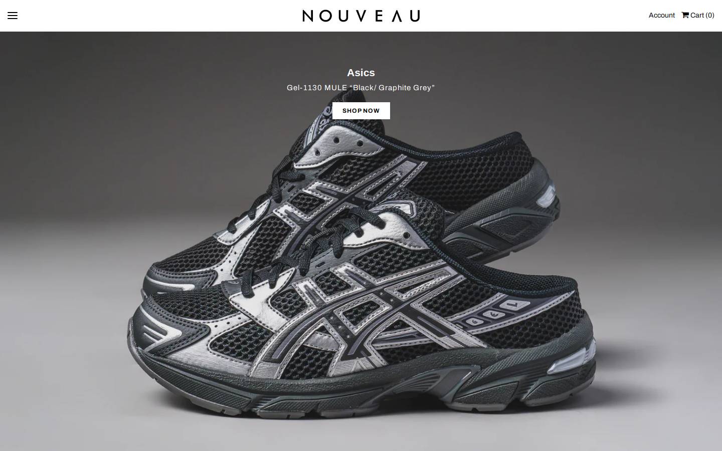 shopnouveau.com homepage screenshot