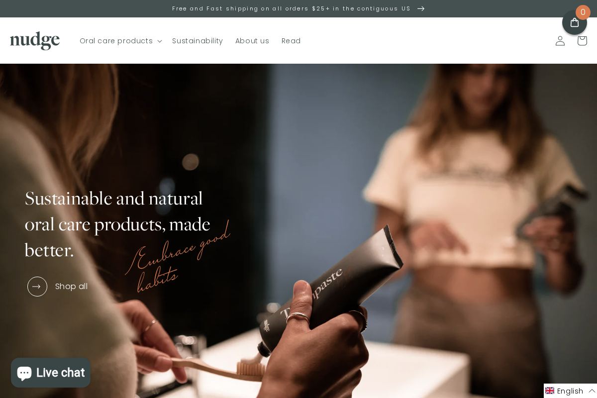 nudge® homepage screenshot