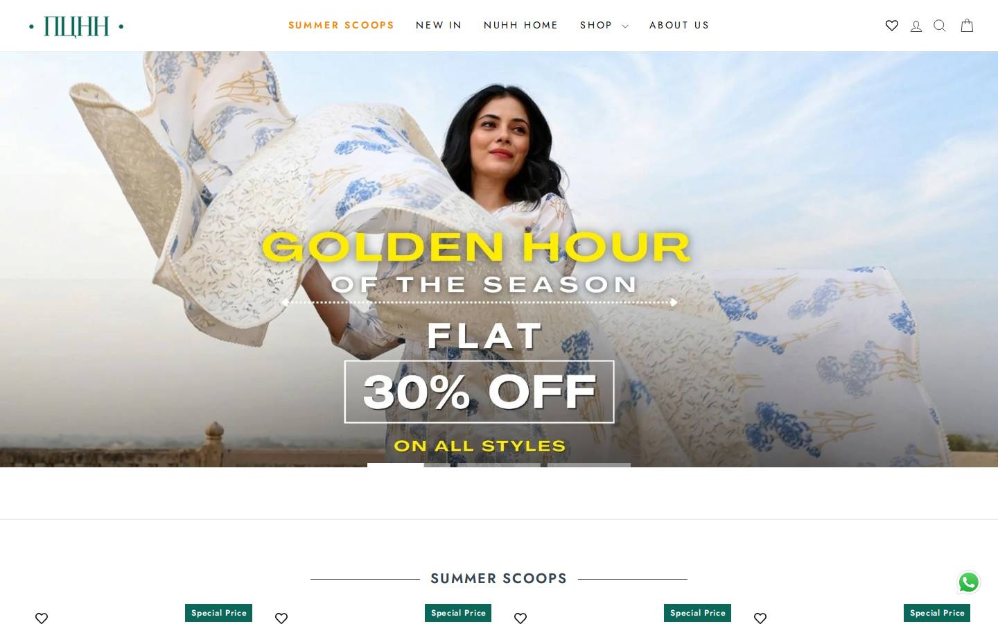 shopnuhh.com homepage screenshot