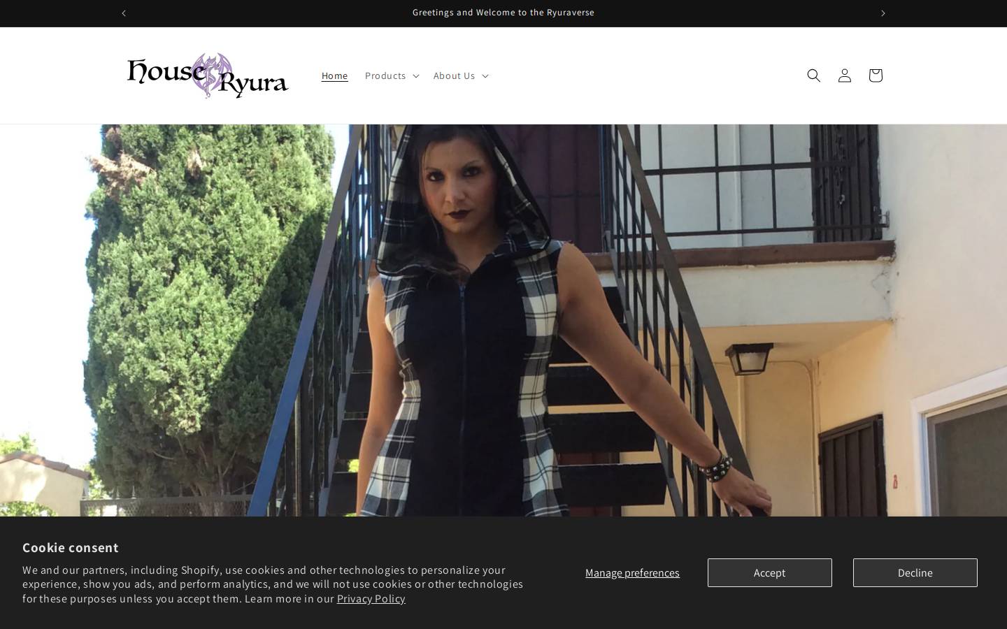 shopofryura.com homepage screenshot