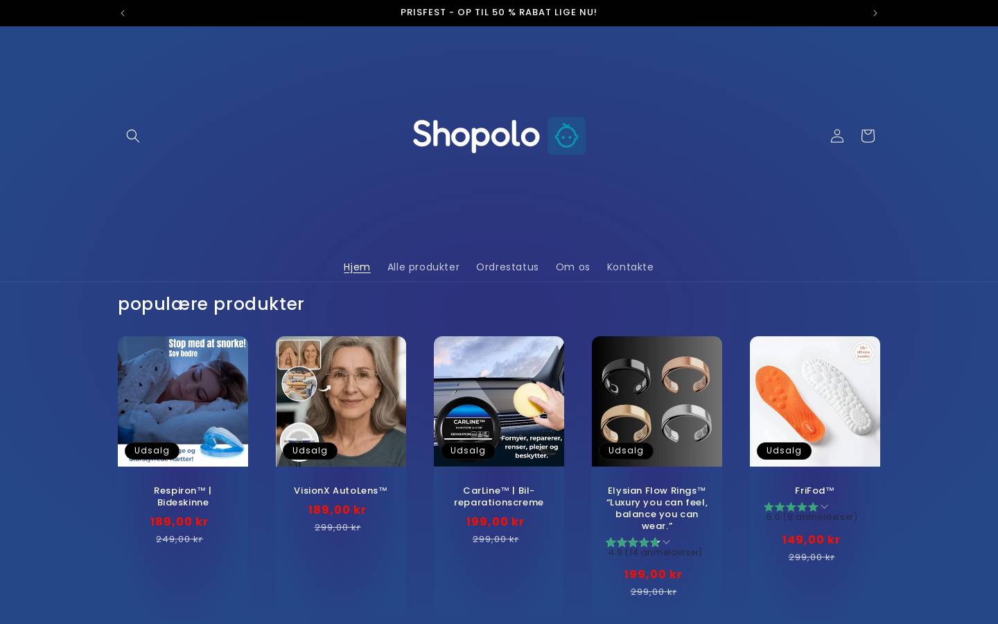 shopolo.dk homepage screenshot