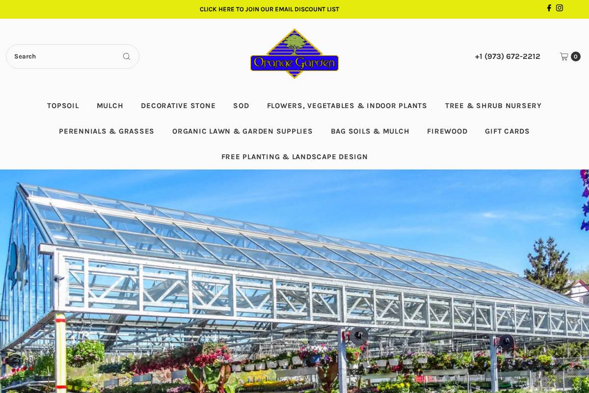 shoporangegardennj.com homepage screenshot