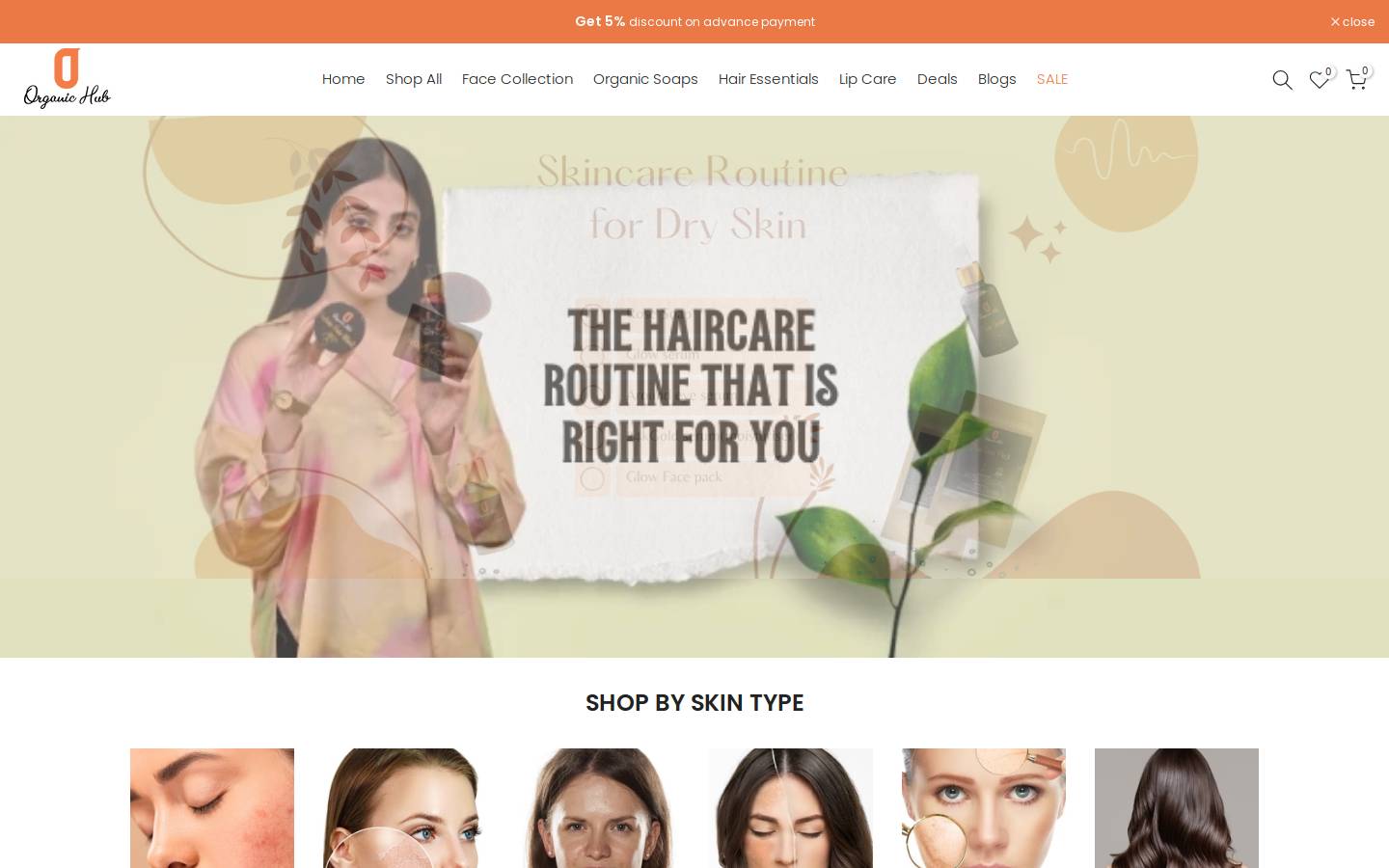 shoporganichub.com homepage screenshot