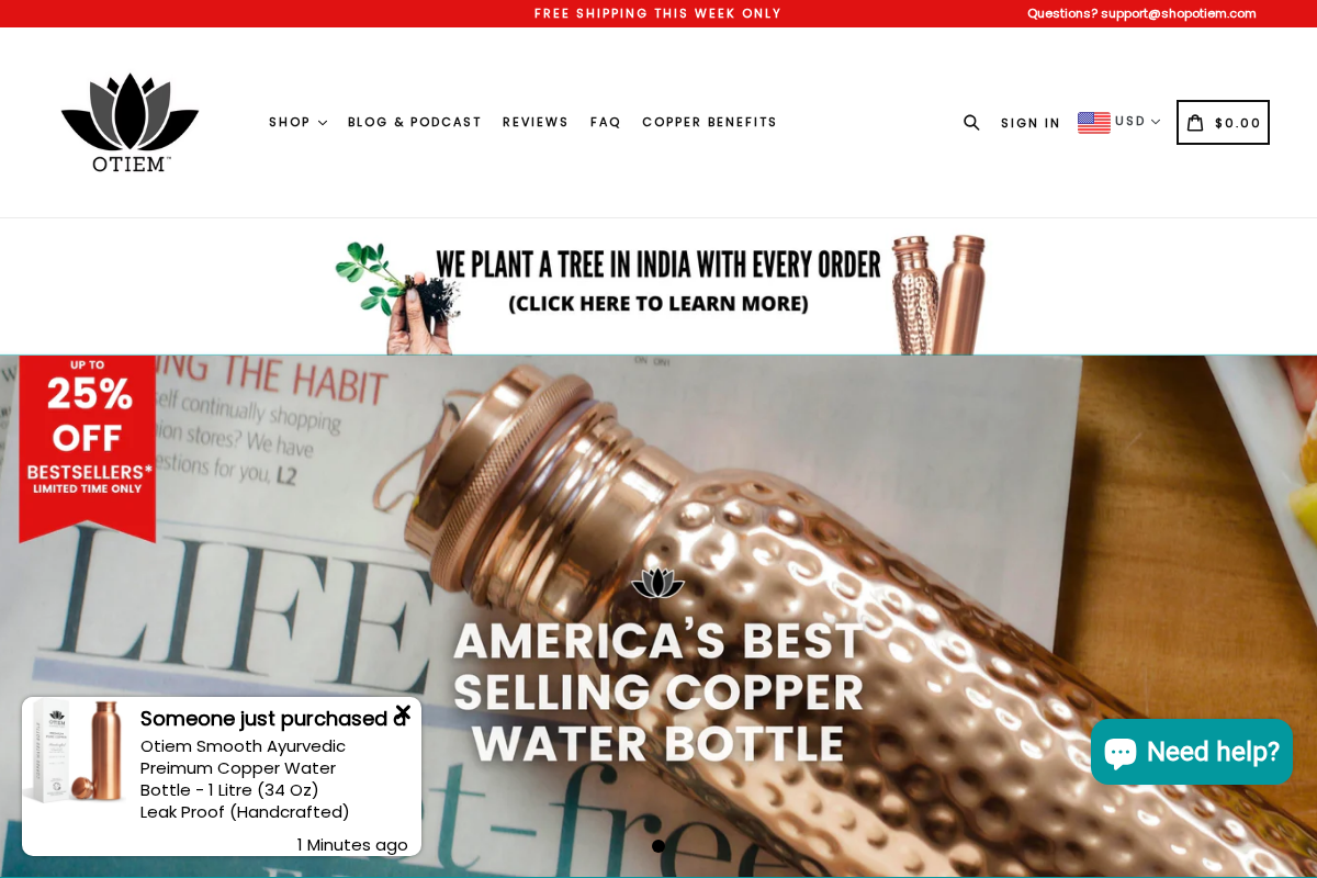 shopotiem.com homepage screenshot