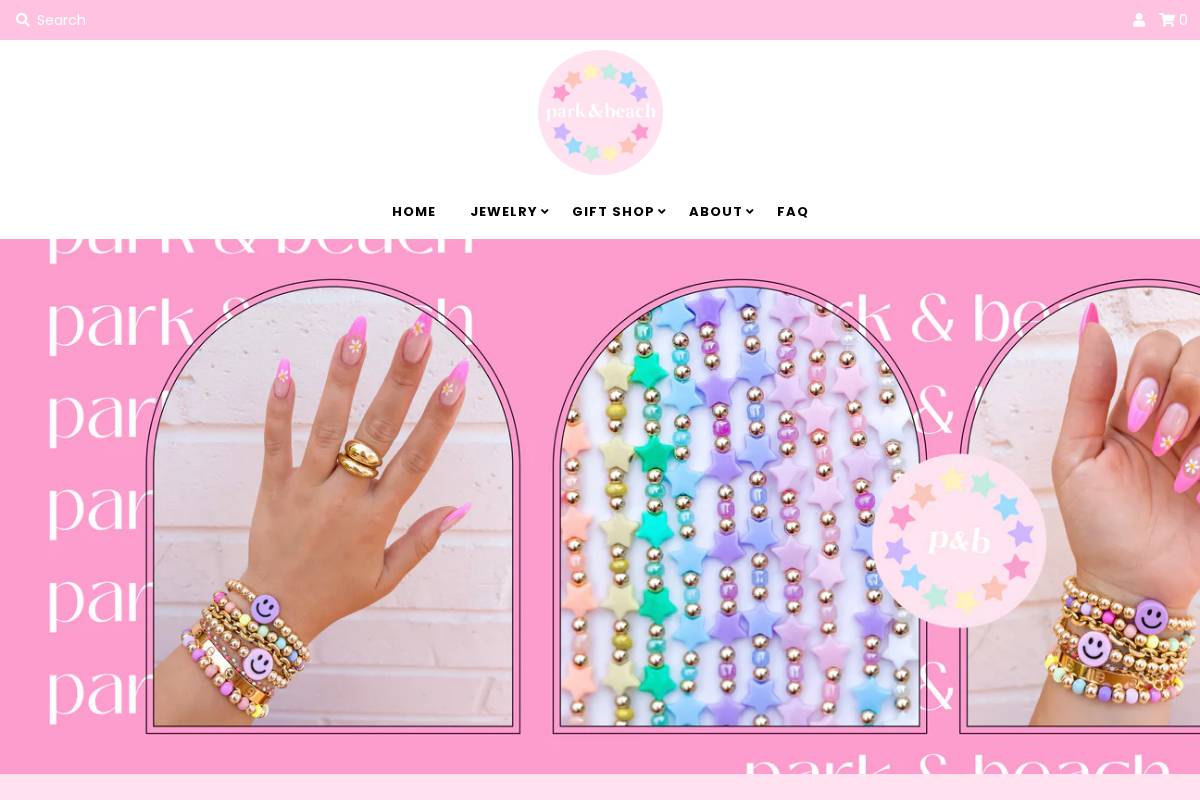 shopparkandbeach.com homepage screenshot