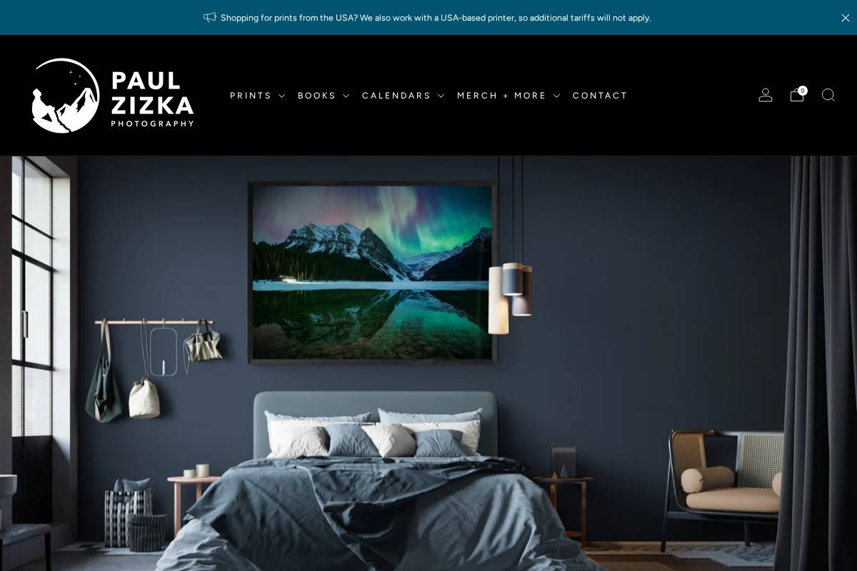shoppaulzizkaphoto.com homepage screenshot