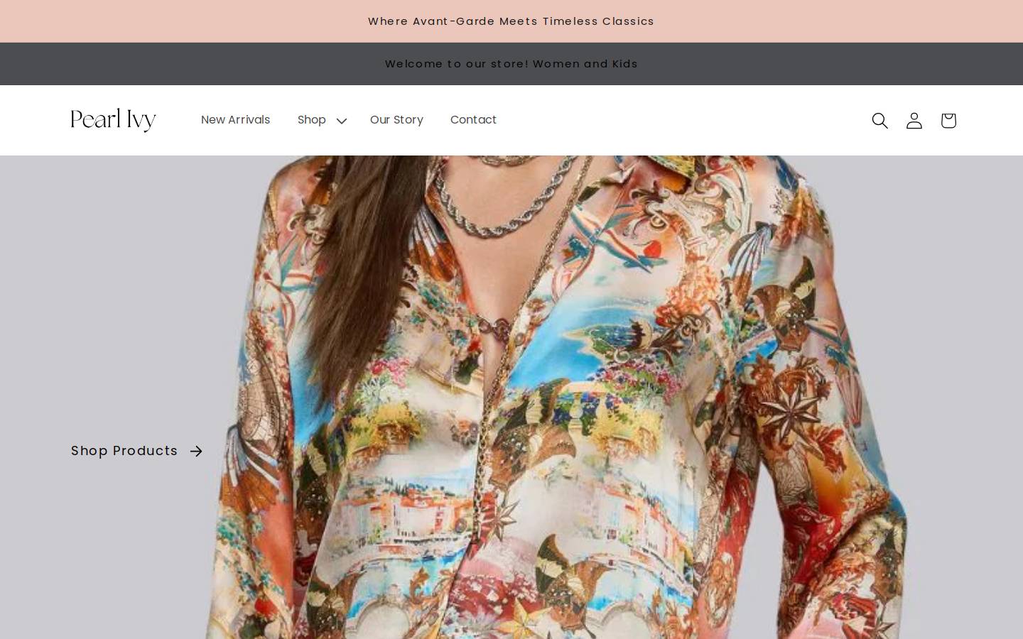 shoppearlivy.com homepage screenshot