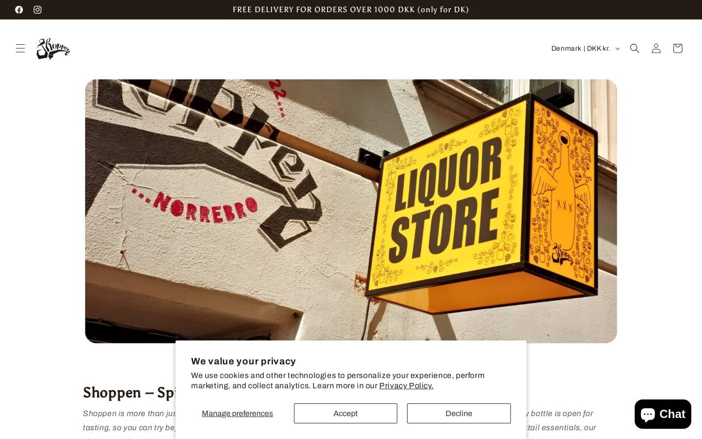 Shoppencph homepage screenshot