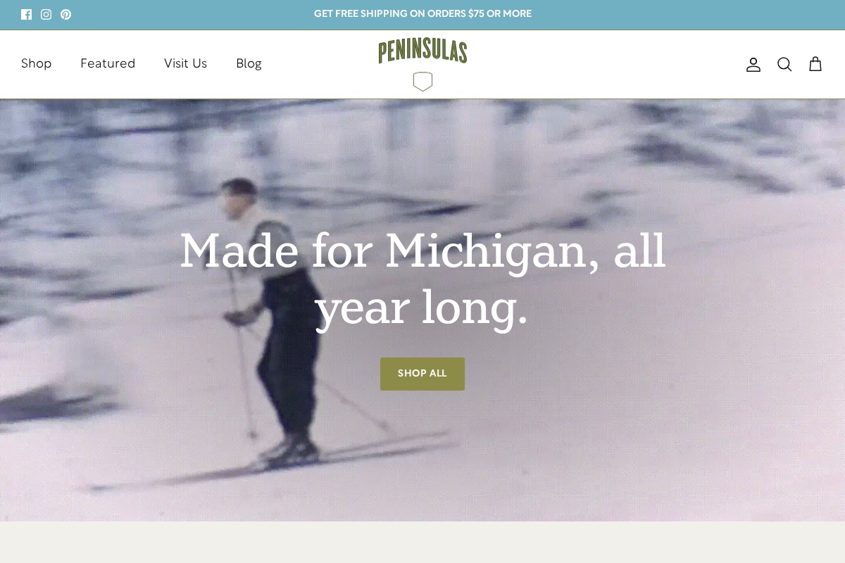 Peninsulas homepage screenshot