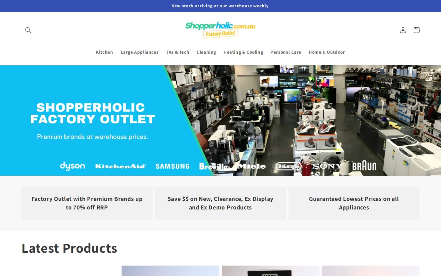 shopperholic.com.au homepage screenshot