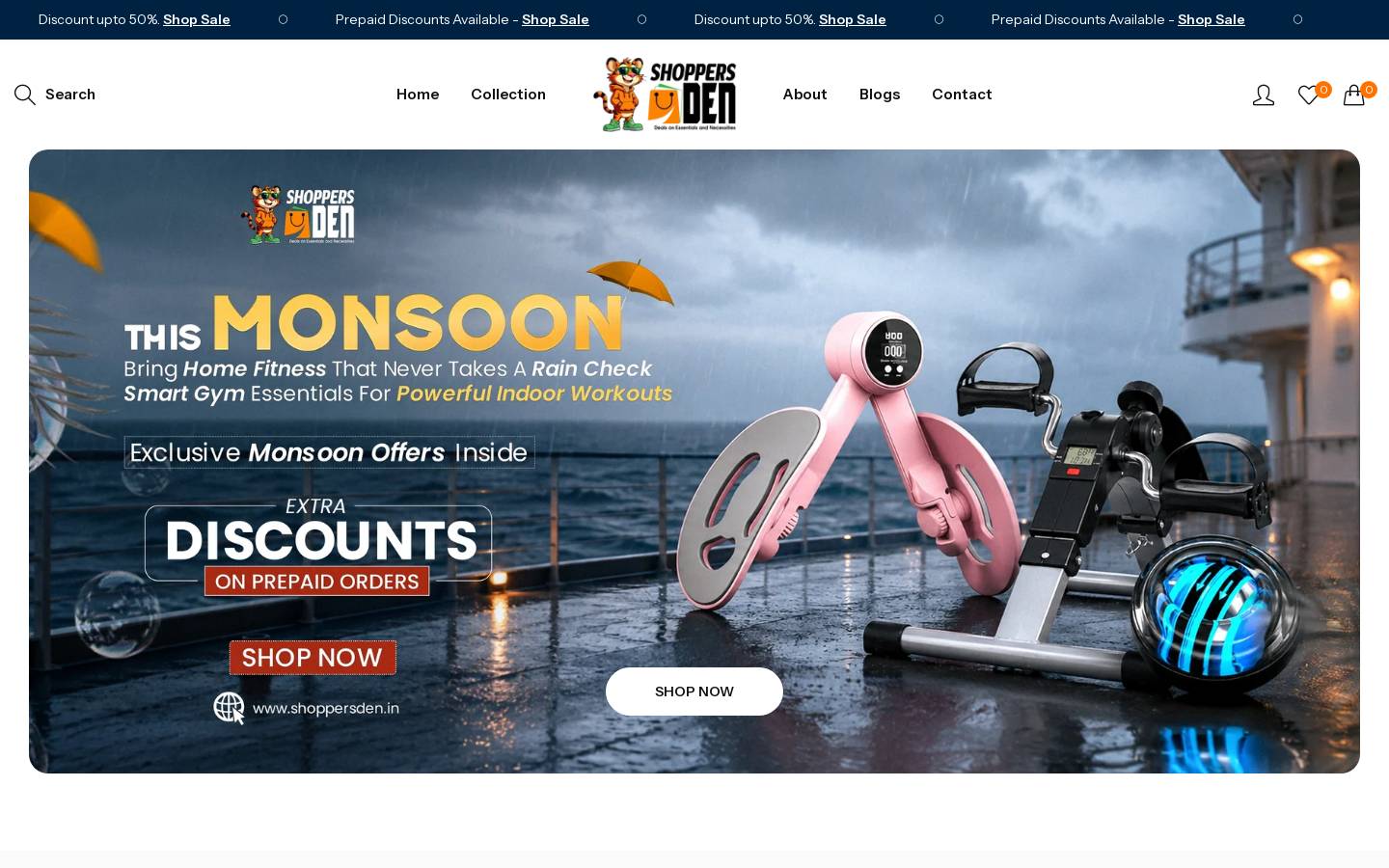 shoppersden.in homepage screenshot
