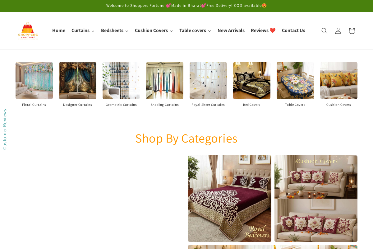 Shoppers Fortune homepage screenshot