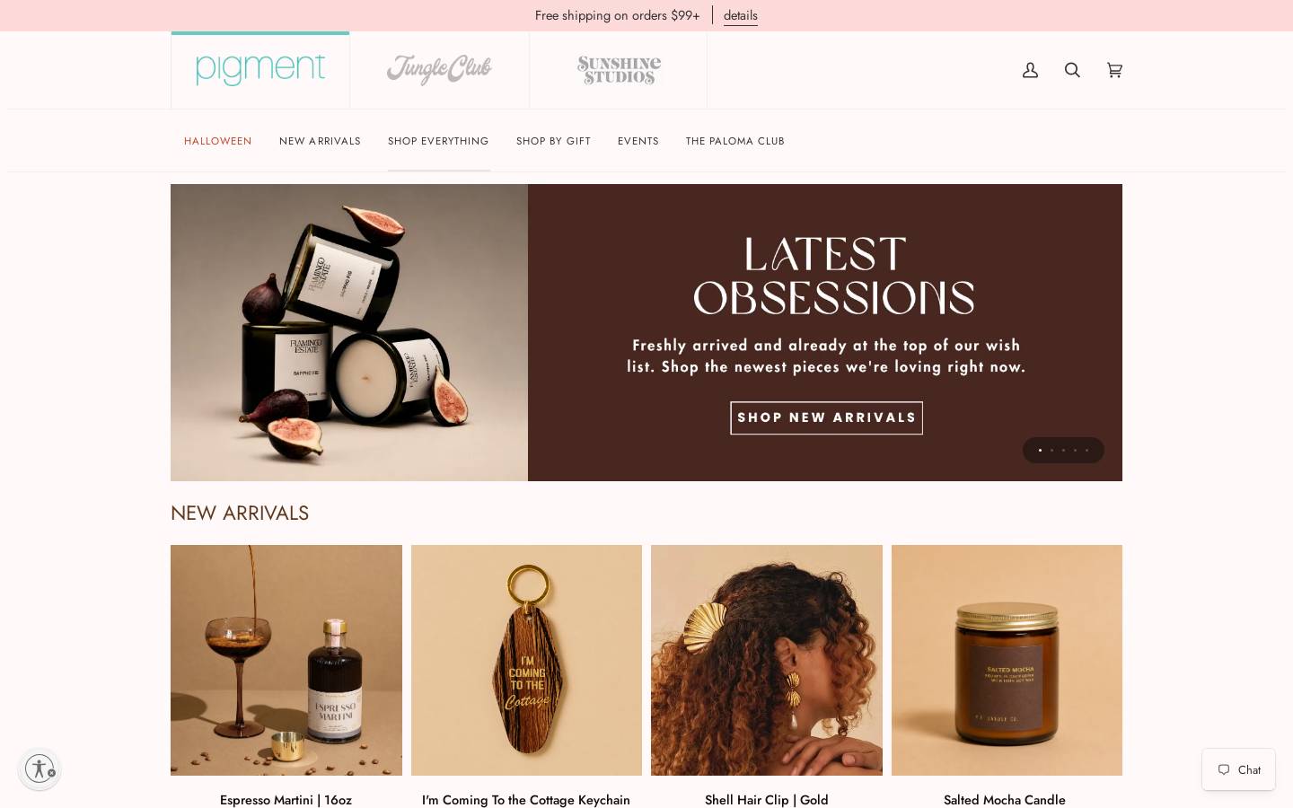 Shoppigment homepage screenshot