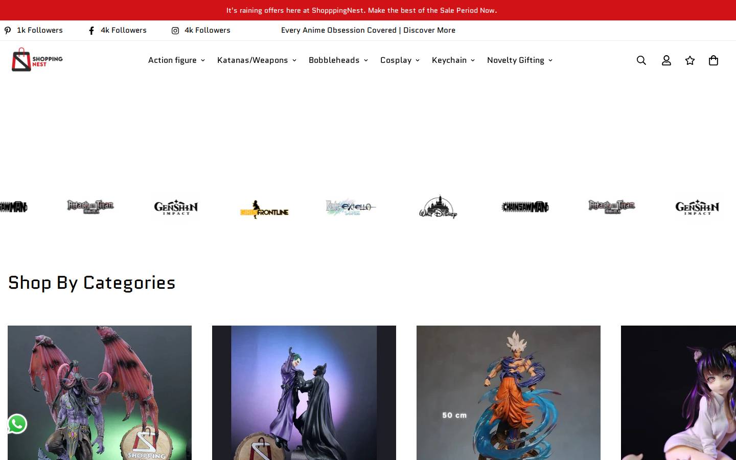 shoppingnest.in homepage screenshot