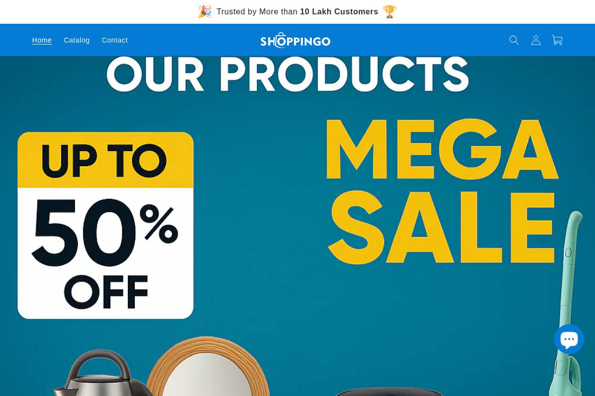 shoppingo.co.in homepage screenshot