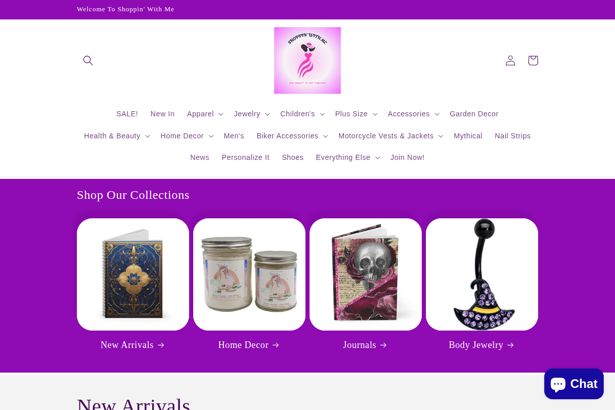 Shoppin' With Me homepage screenshot