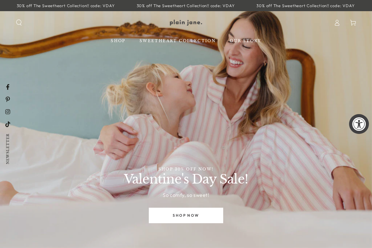 Plain Jane homepage screenshot