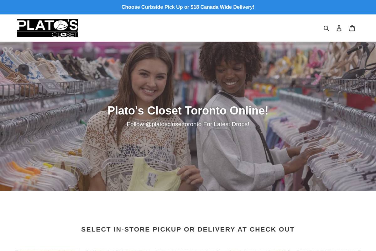 shopplatostoronto.com homepage screenshot