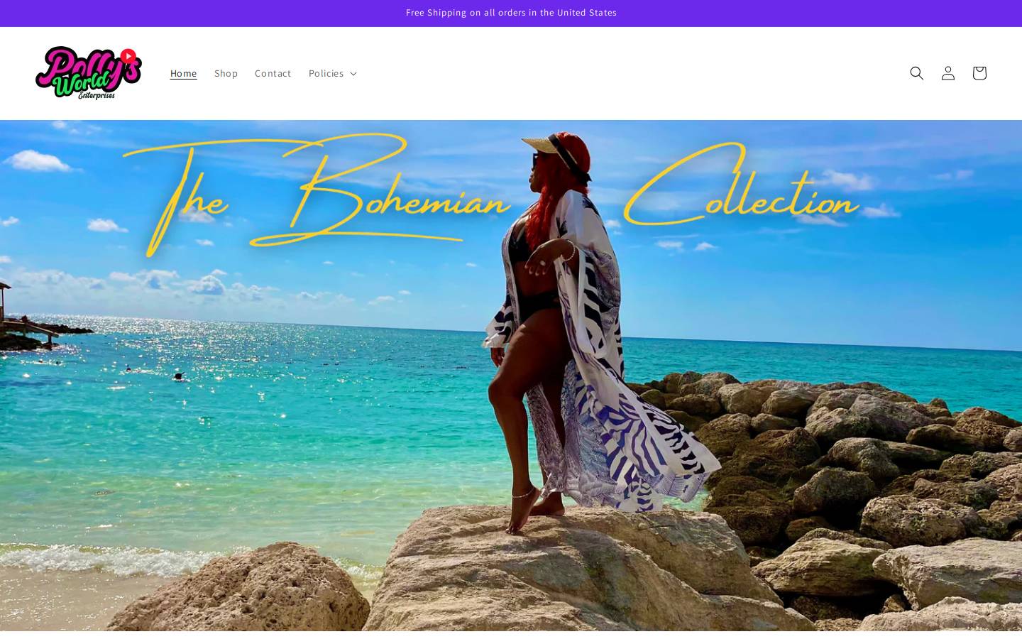 shoppollysworld.com homepage screenshot