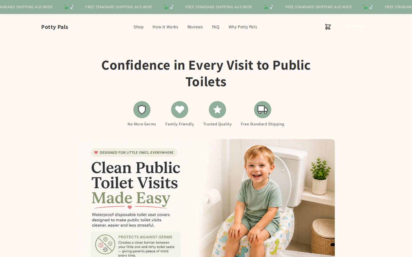 shoppottypals.com homepage screenshot