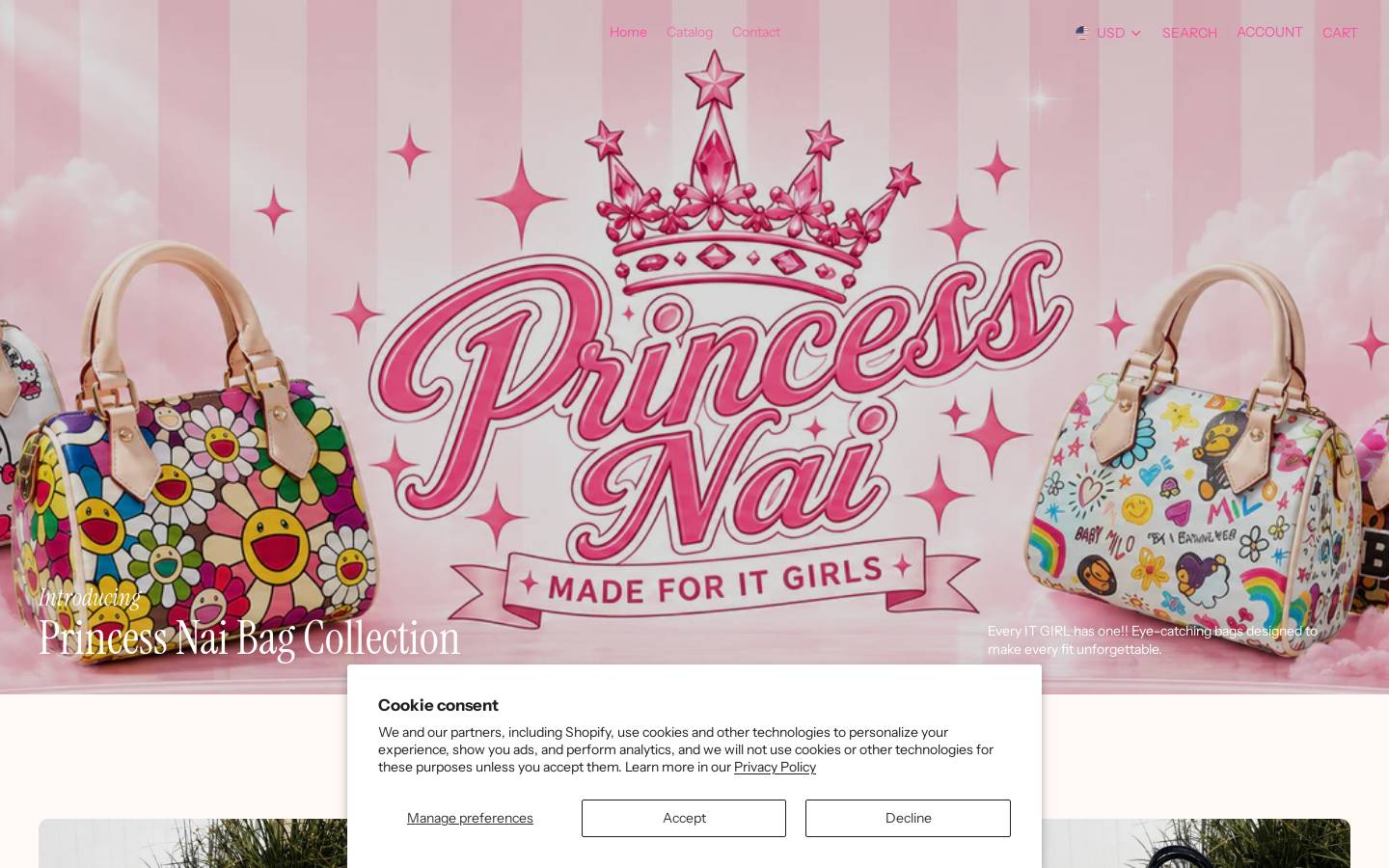shopprincessnai.com homepage screenshot