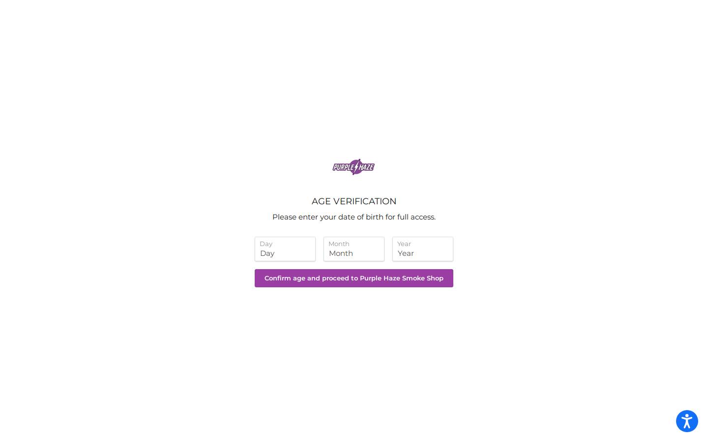 shoppurplehaze.com homepage screenshot