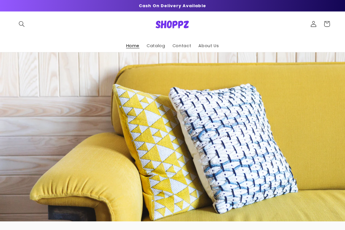Shoppz homepage screenshot