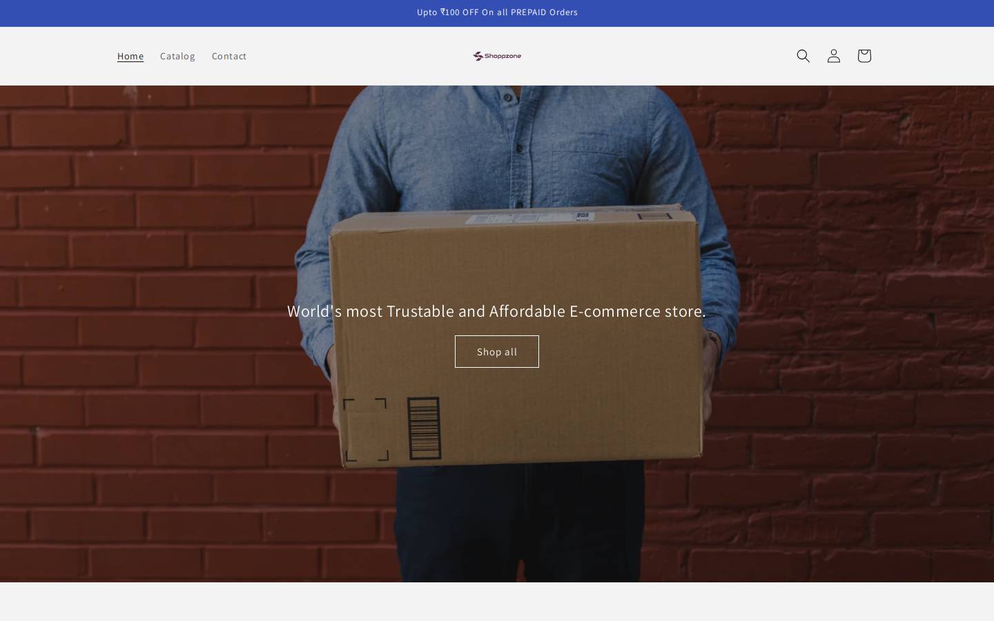 shoppzone.in homepage screenshot