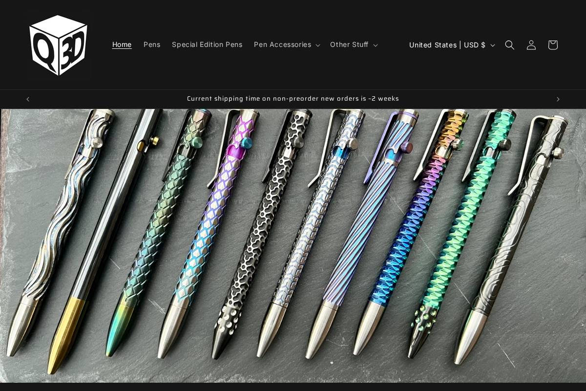 shopq3d.com homepage screenshot