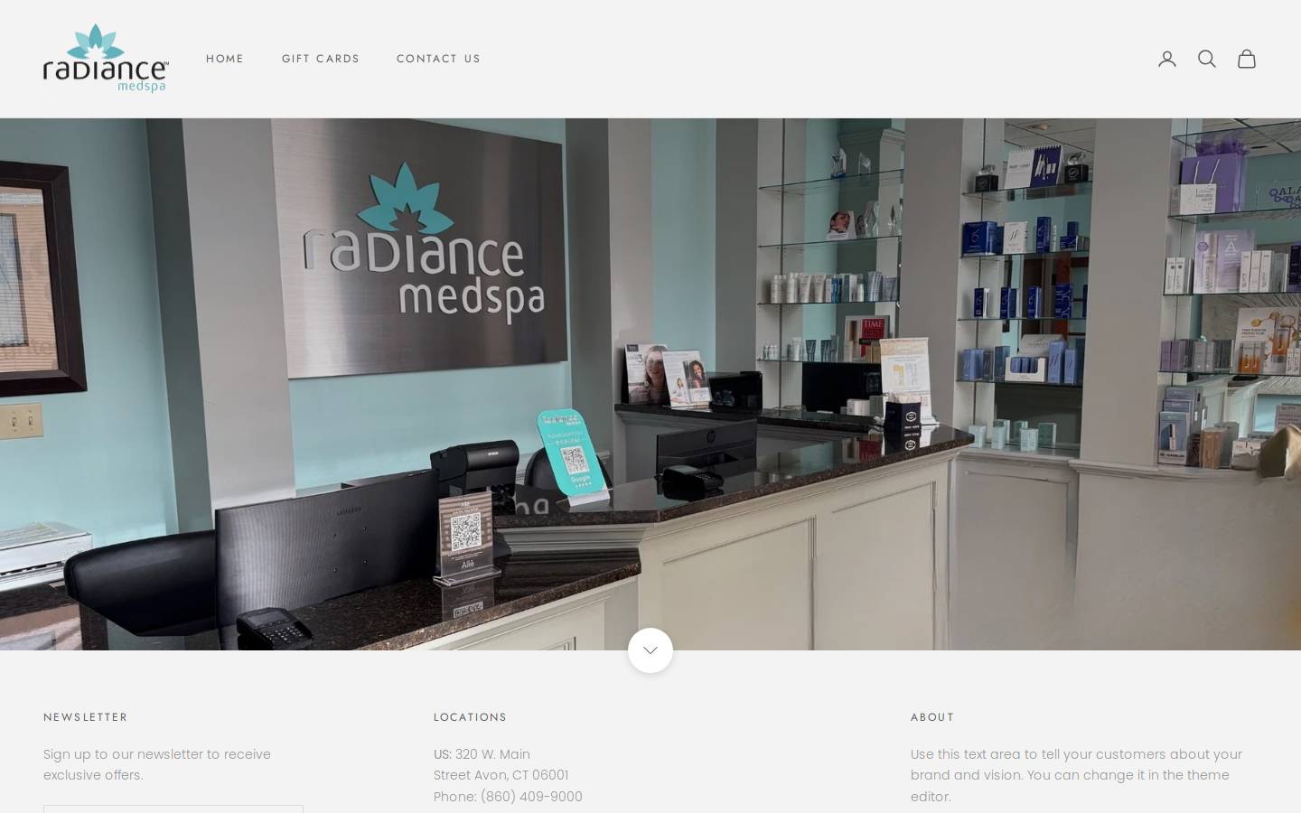 shopradianceavon.com homepage screenshot
