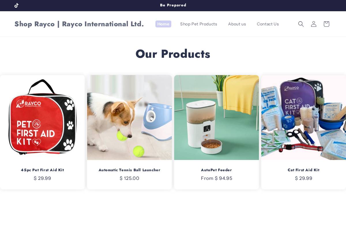 shoprayco.com homepage screenshot