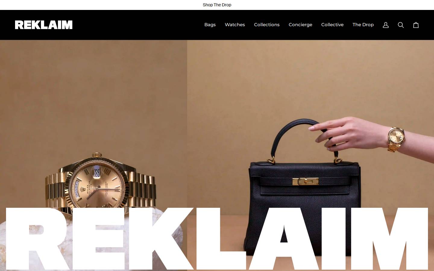 shopreklaim.com homepage screenshot