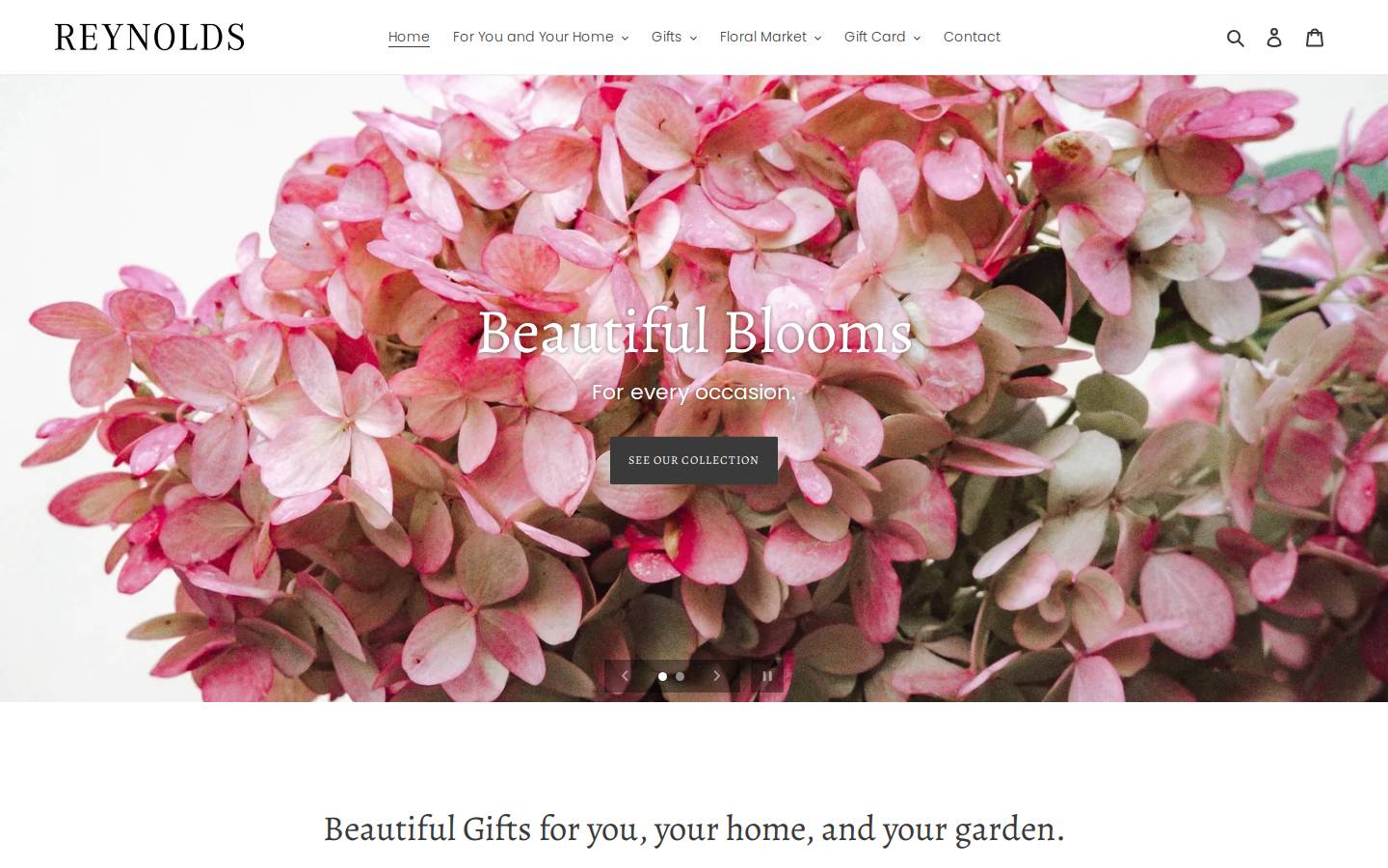 shopreynolds.com homepage screenshot
