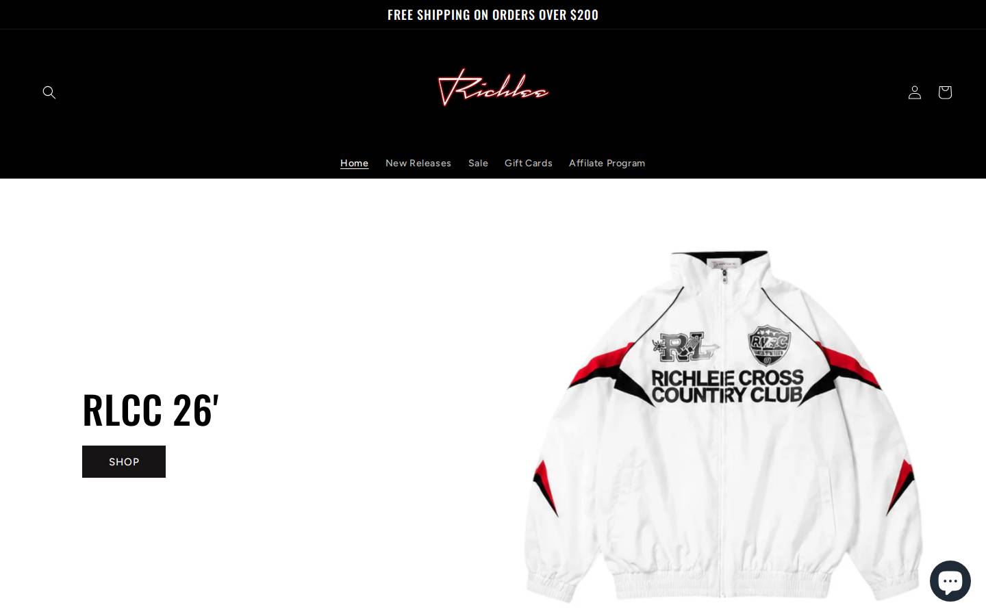 shoprichlee.com homepage screenshot