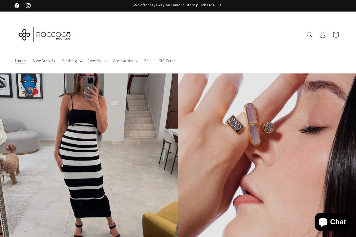 shoproccoco.com homepage screenshot