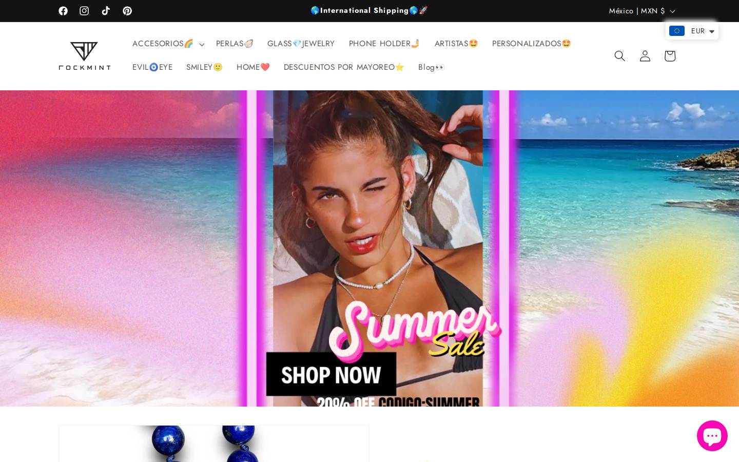 shoprockmint.com homepage screenshot