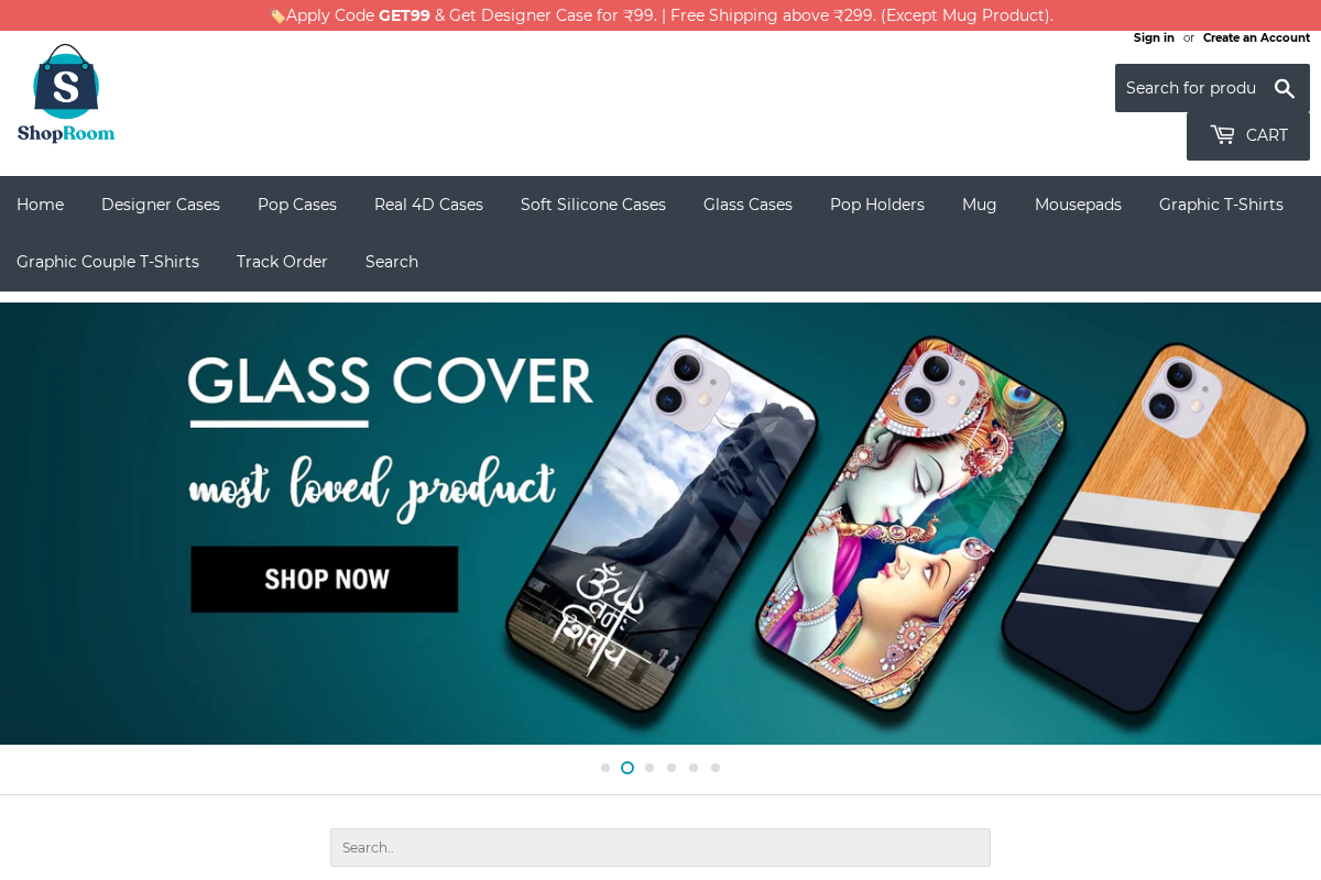Shoproom homepage screenshot