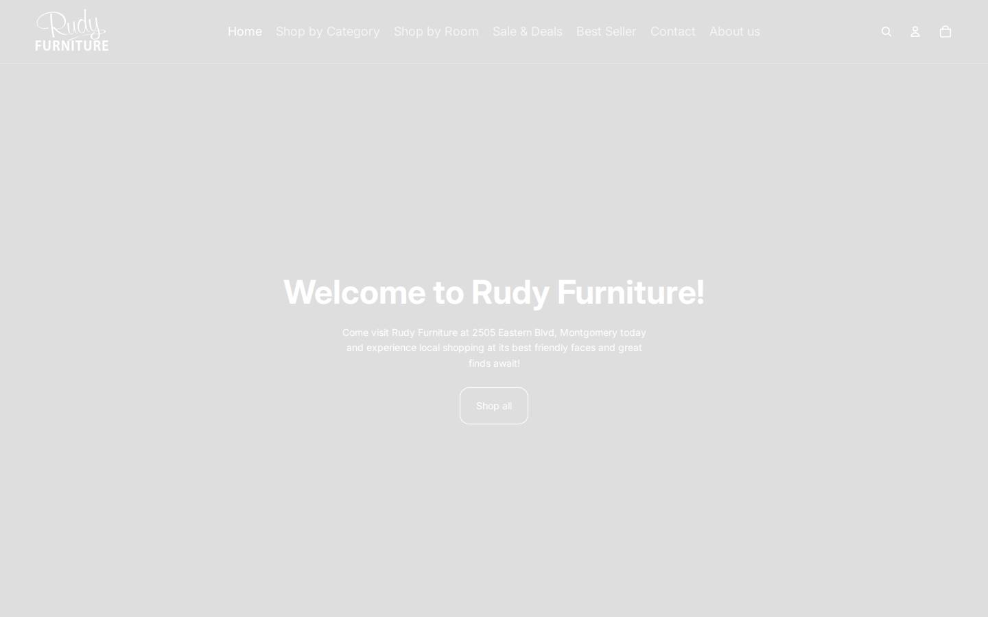 shoprudyfurniture.com homepage screenshot