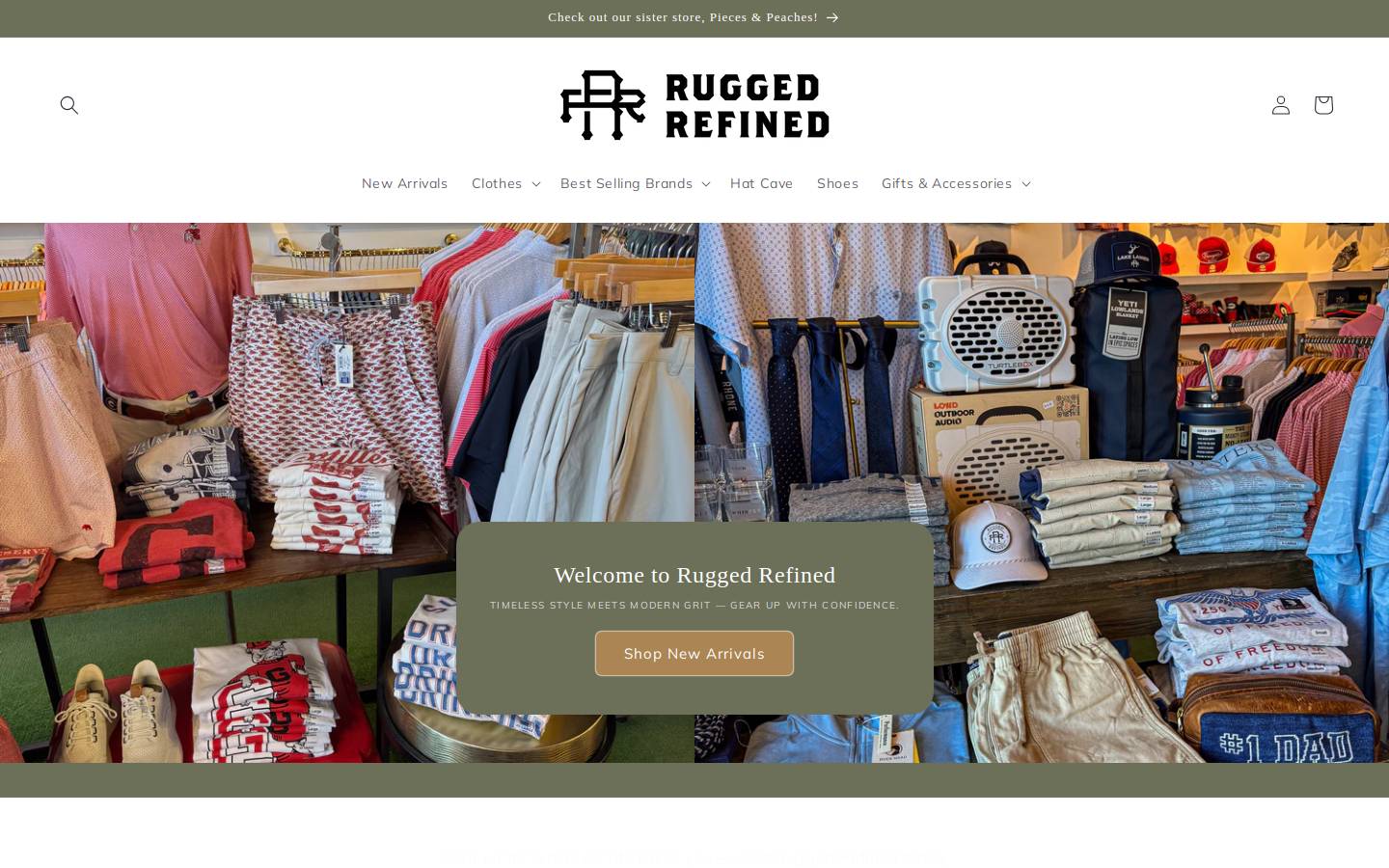 shopruggedrefined.com homepage screenshot