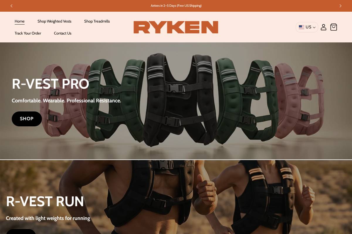shopryken.com homepage screenshot