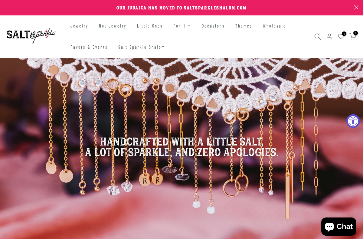 Salt and Sparkle homepage screenshot