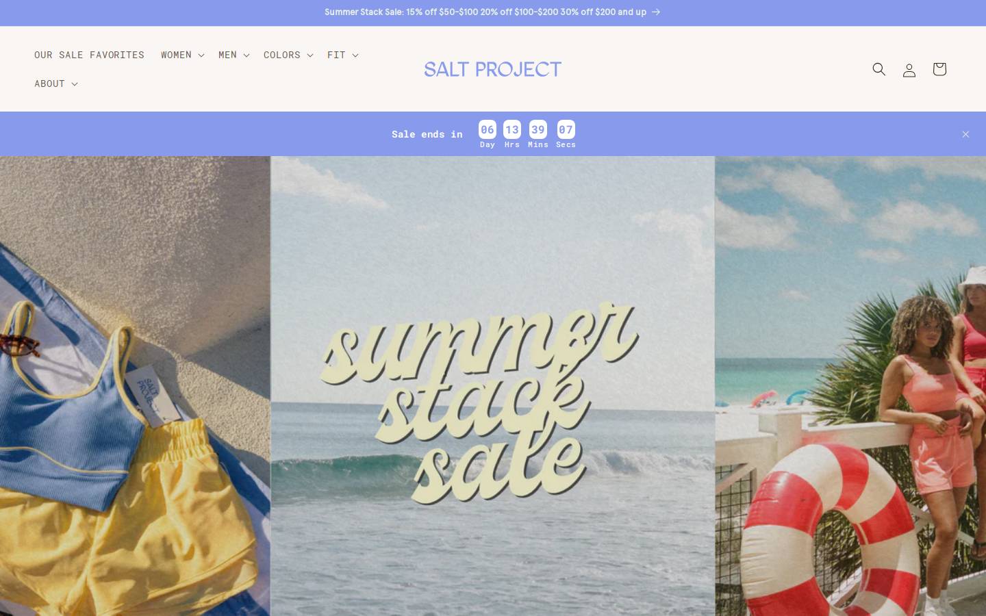 shopsaltproject.com homepage screenshot