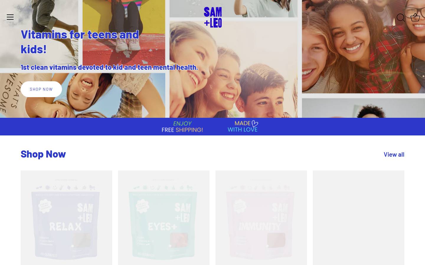 shopsamandleo.com homepage screenshot