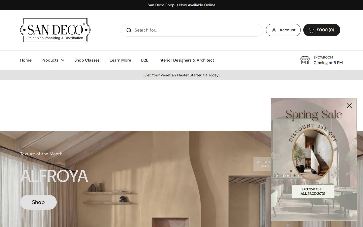 shopsandeco.com homepage screenshot