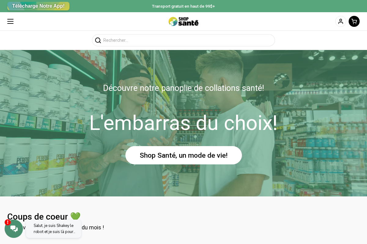 shopsante.ca homepage screenshot