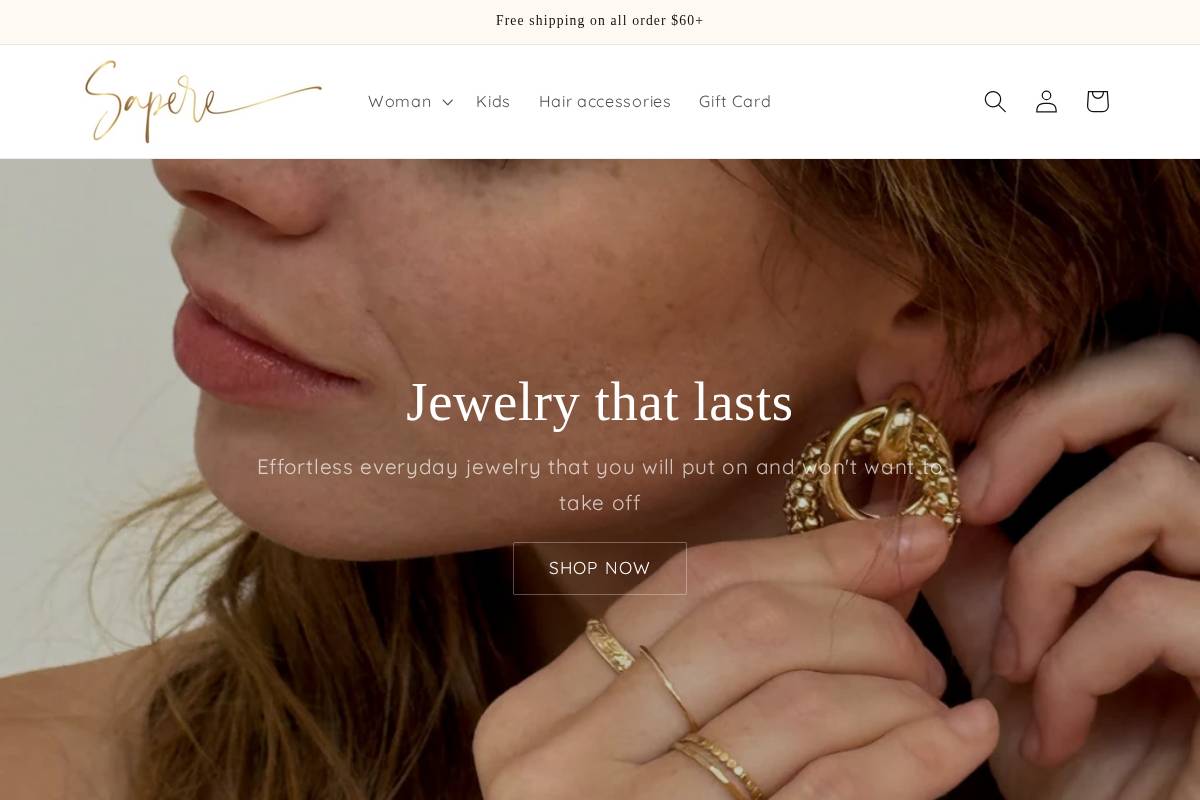 shopsapere.com homepage screenshot