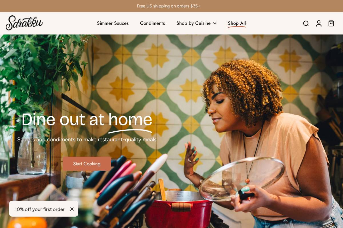Sarakku homepage screenshot